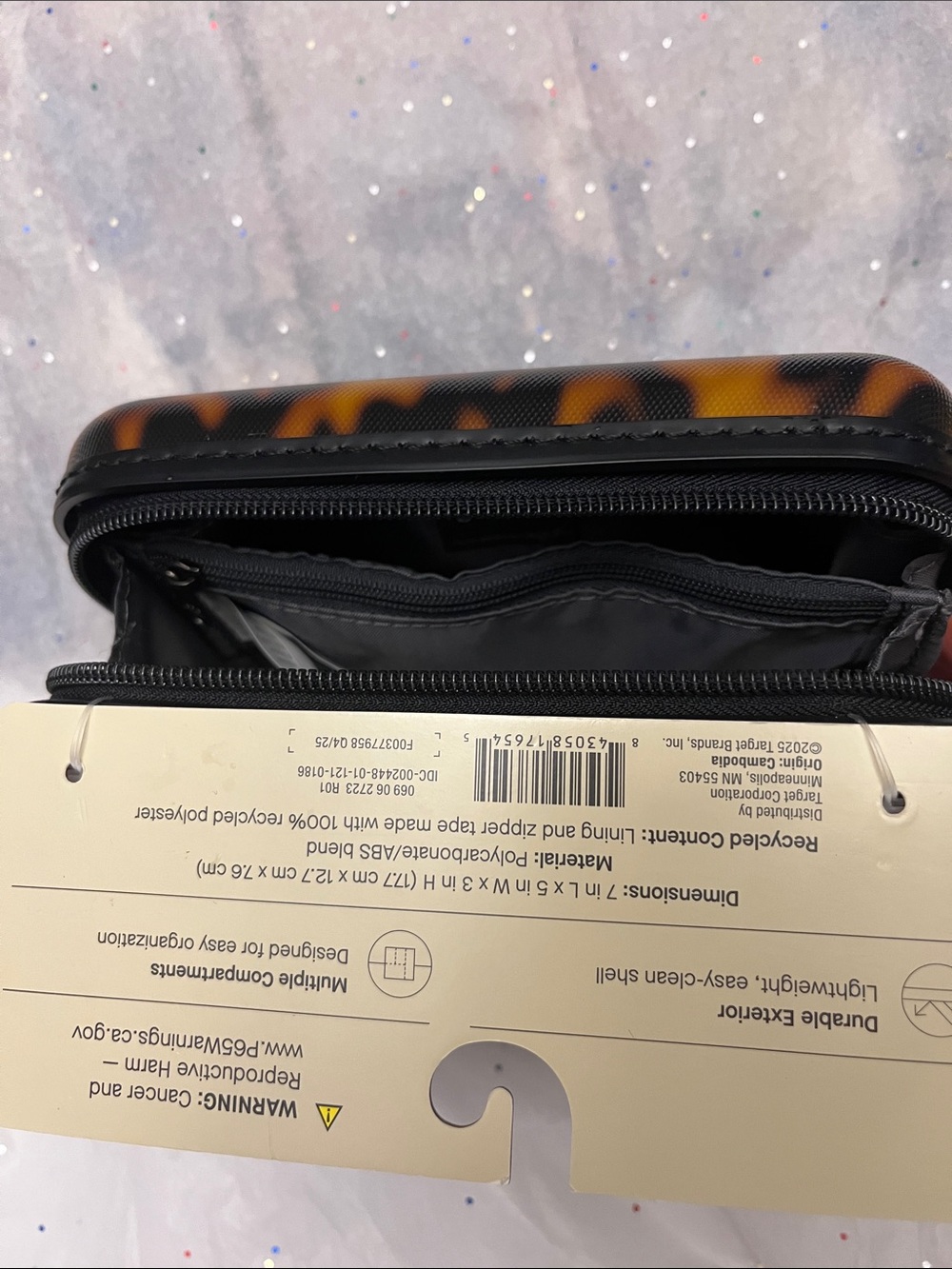 Tortoiseshell Hard-Side Mini Case - Brown/Black - Picture 9 of 10